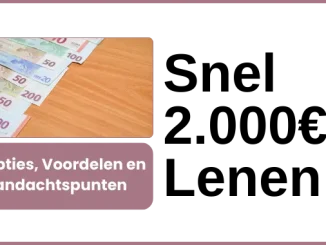 Snel 2000 Euro Lenen