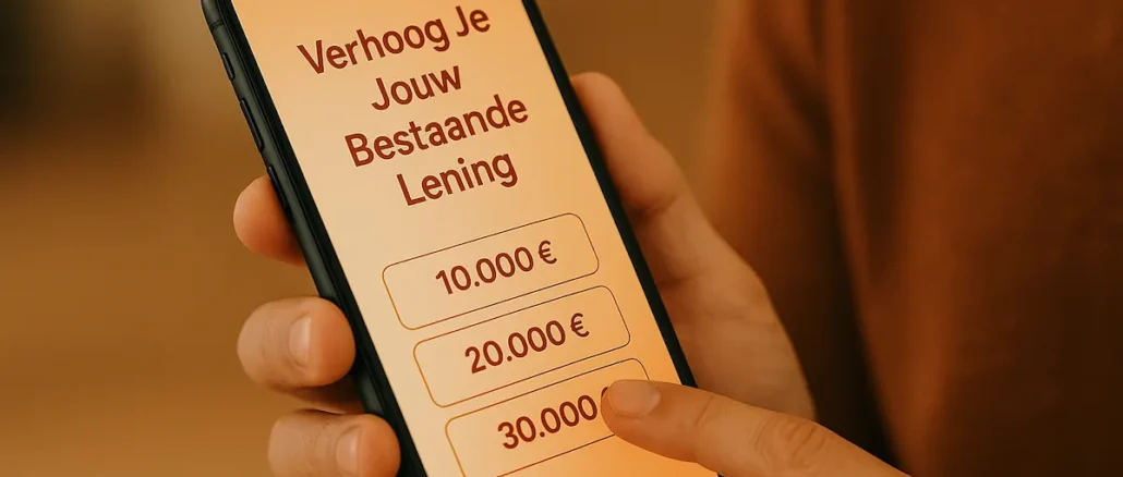 Zo Verhoog Je Jouw Bestaande Lening Zonder Gedoe