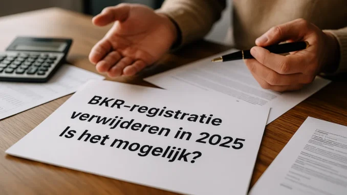 BKR-registratie verwijderen in 2025 BKR-registratie verwijderen in 2025