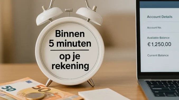 Binnen 5 minuten op je rekening: Hoe werkt een minilening direct uitbetaald?