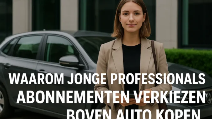 Waarom Jonge Professionals Abonnementen Verkiezen boven Auto Kopen Waarom Jonge Professionals Abonnementen Verkiezen boven Auto Kopen