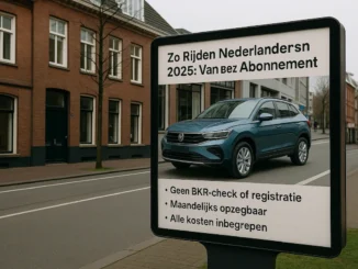 Zo Rijden Nederlanders in 2025: Van Bezit naar Abonnement