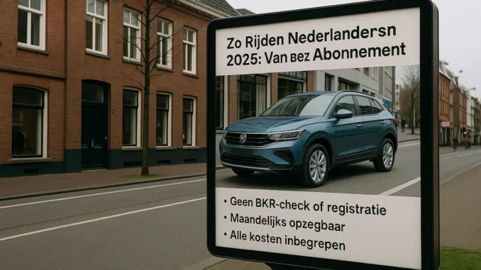 Zo Rijden Nederlanders in 2025- Van Bezit naar Abonnement Zo Rijden Nederlanders in 2025: Van Bezit naar Abonnement